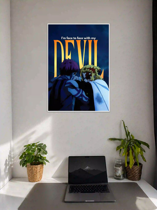 Akaza & Rengoku Battle Demon Slayer Poster on Wall - Poster Voster