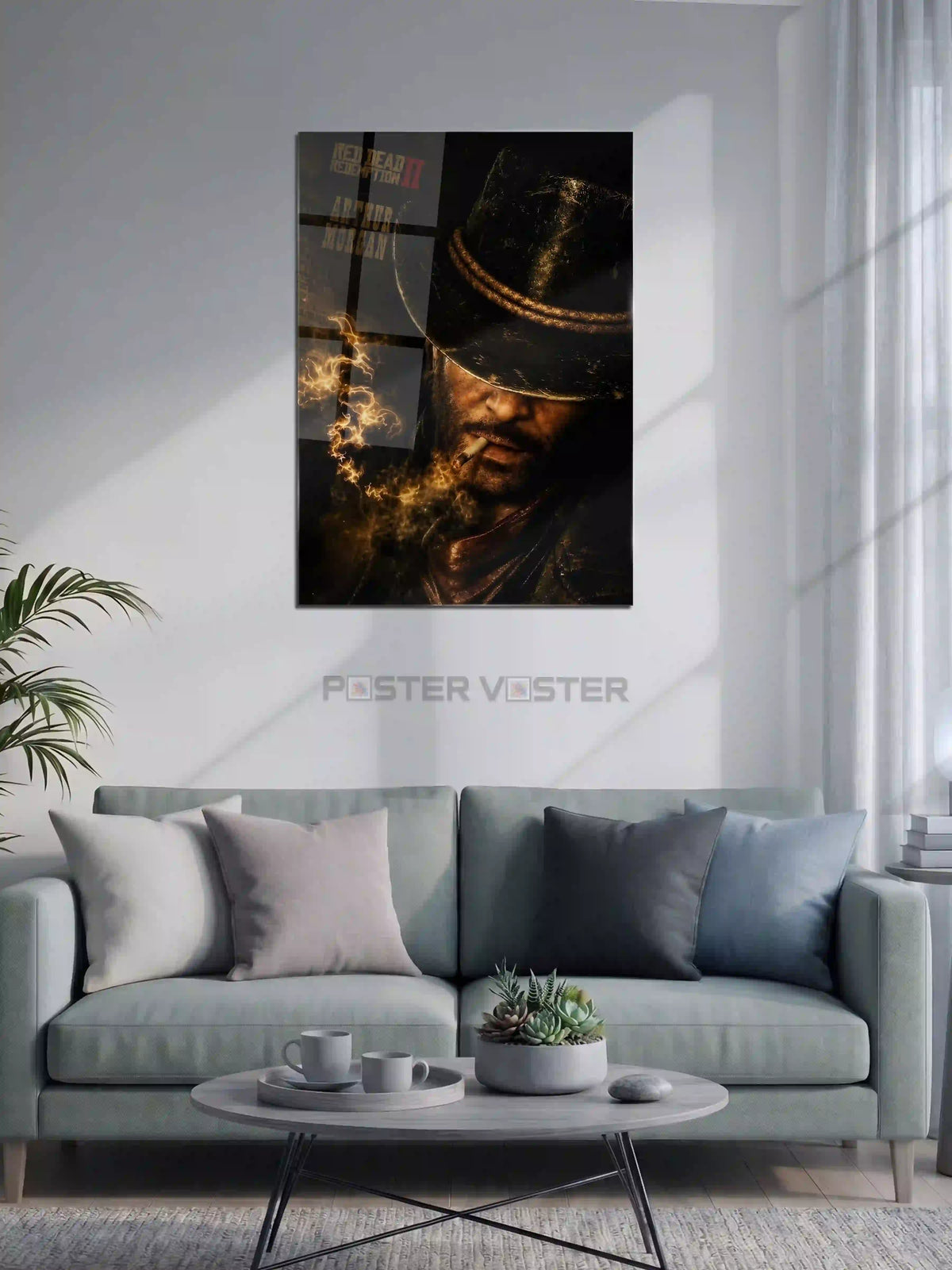 Arthur Morgan RDR 2 Gaming Metal Poster on Wall - Poster Voster