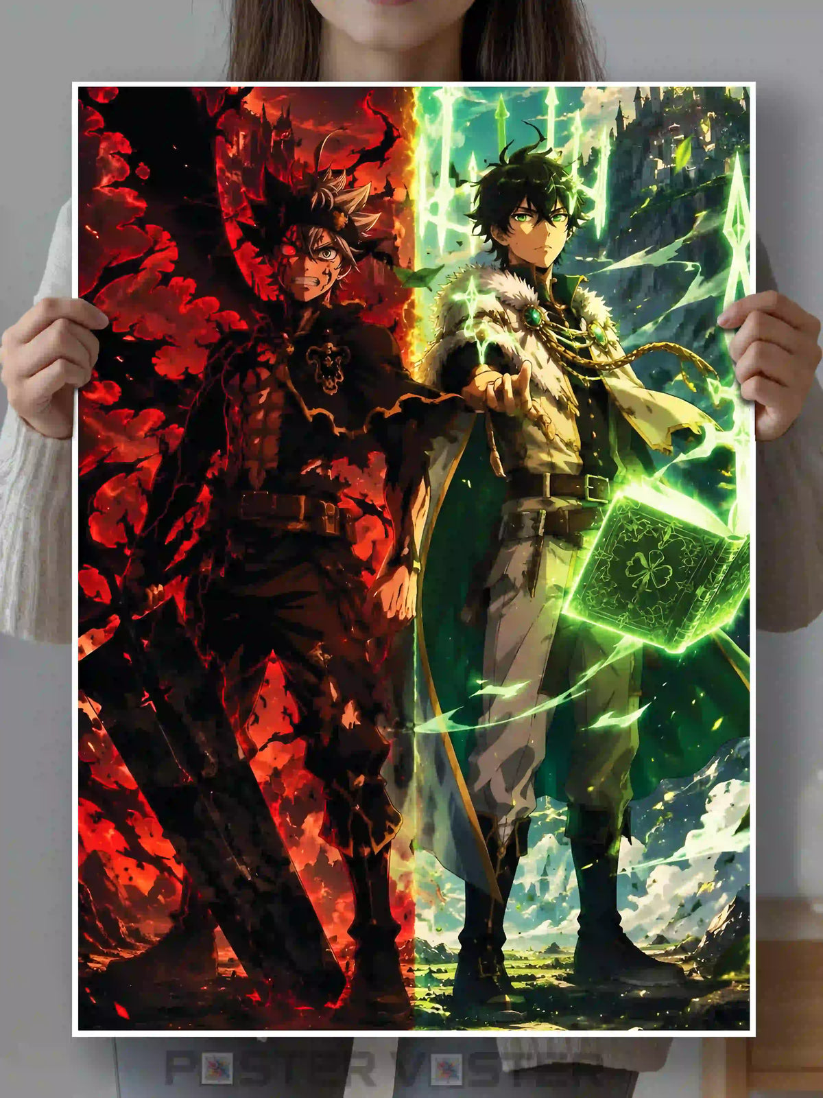Asta & Yuno Black Clover Anime Poster Main Image - Poster Voster
