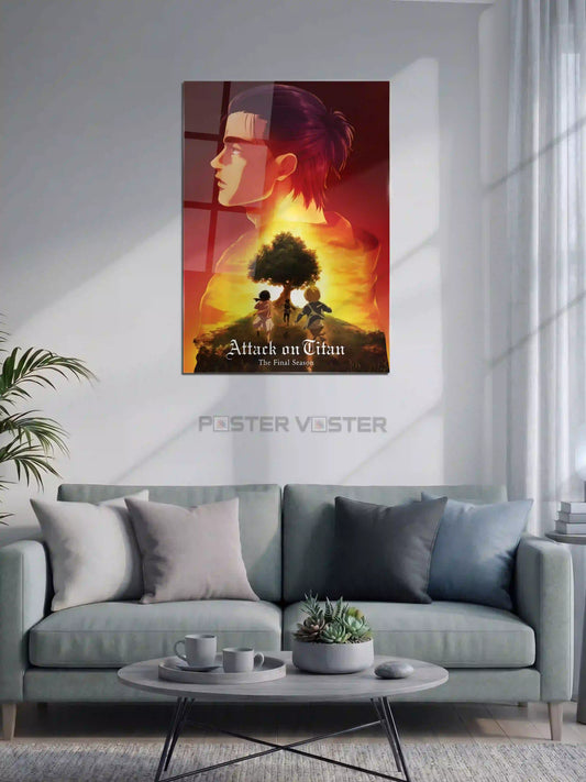 Attack on Titan Eren Yeager Metal Poster on Wall - Poster Voster