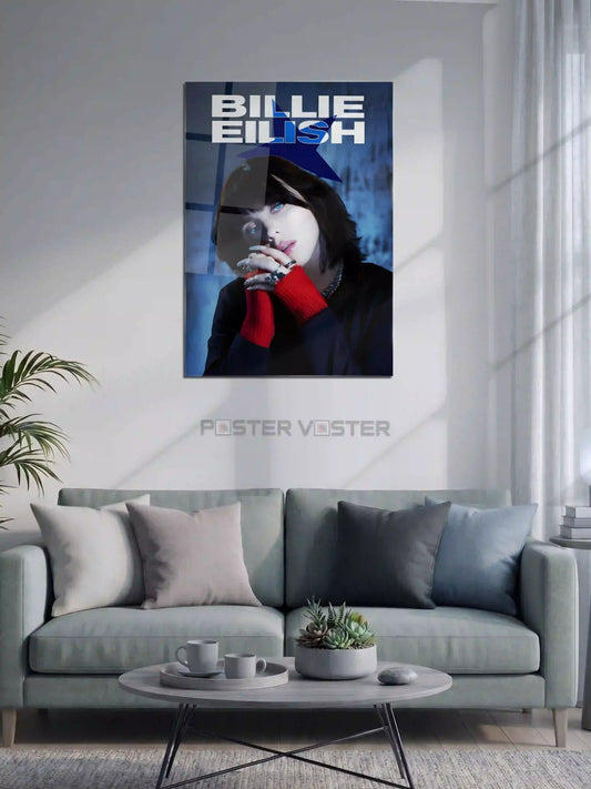 Billie Eilish Metal Poster on Wall - Poster Voster