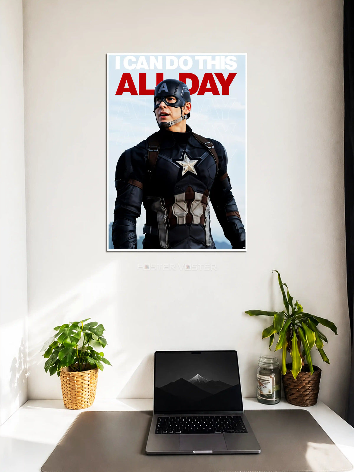 Captain America Poster – Marvel Superhero on Wall - Poster Voster