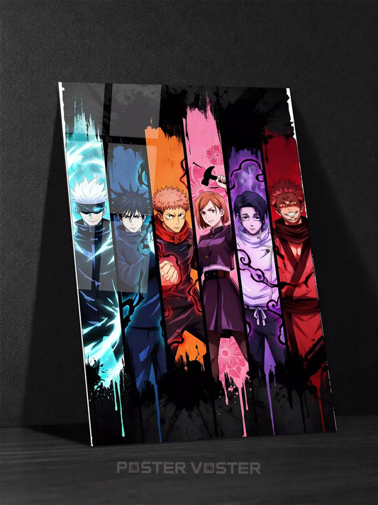 Jujutsu Kaisen Characters Metal Poster Main Image - Poster Voster