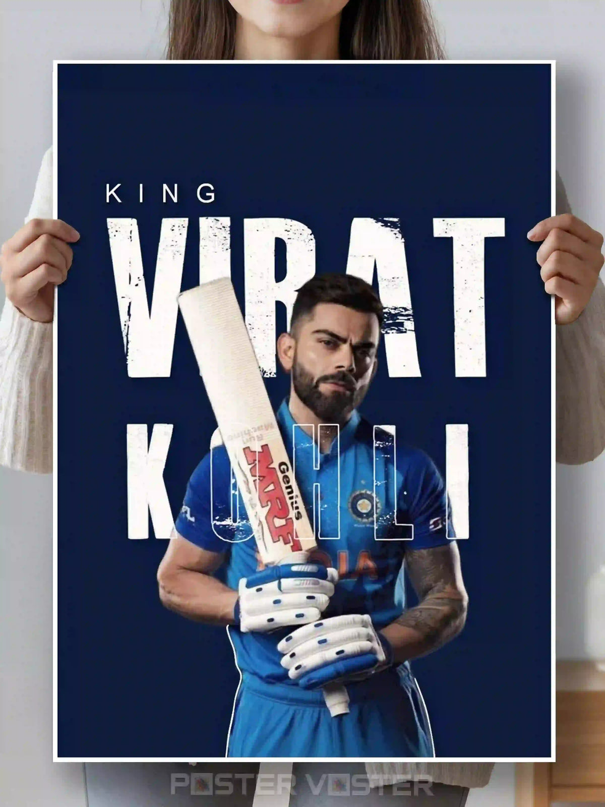 King Virat Kohli Cricket Poster Main Image - Poster Voster