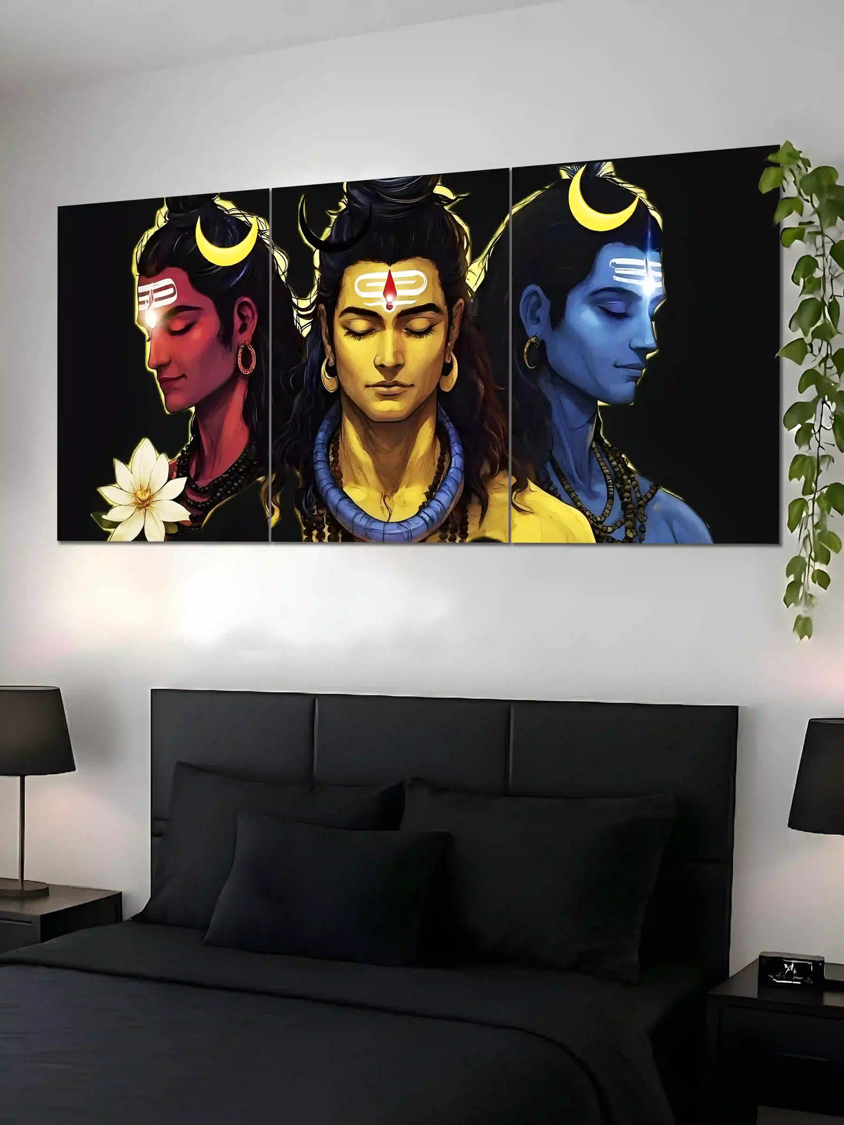 Lord Shiva 3 Piece Devotional Split Poster - Poster Voster