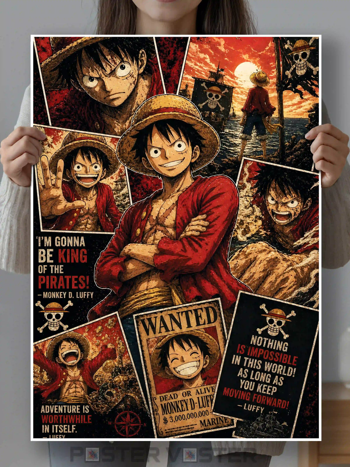Monkey D. Luffy Pirate King Poster Main Image - Poster Voster