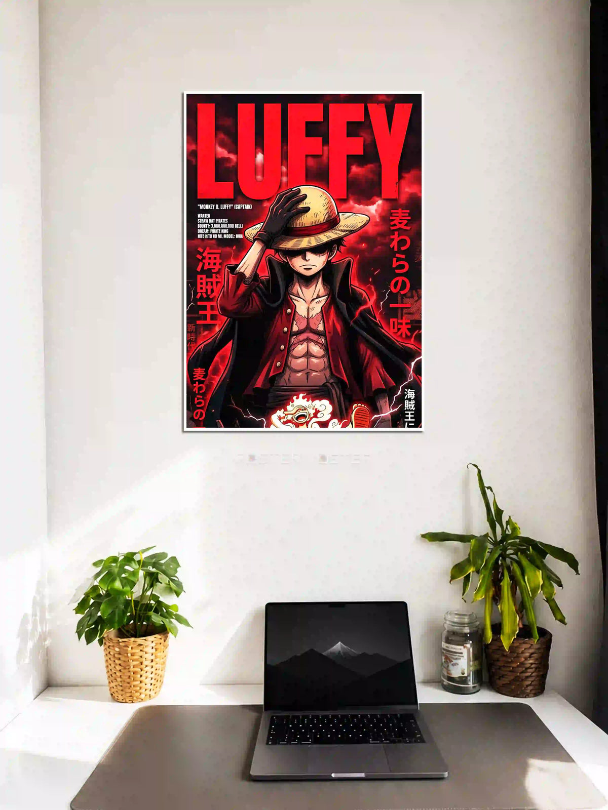 One Piece Luffy Wall Poster on Wall - Poster Voster