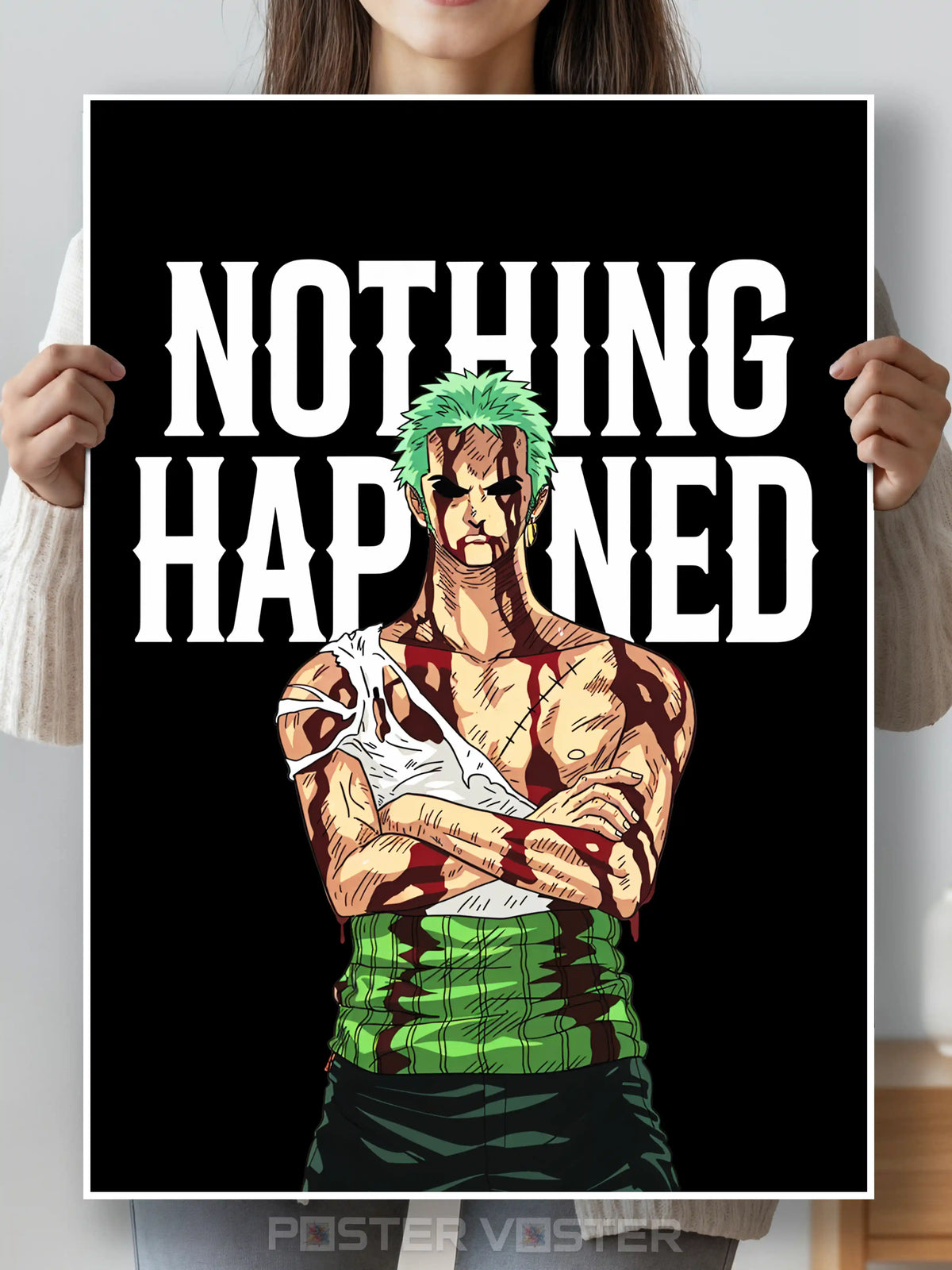Roronoa Zoro Nothing Happened Poster Main Image - Poster Voster