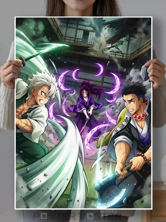 Sanemi & Gyomei vs Kokushibo Demon Slayer Poster Main Image - Poster Voster