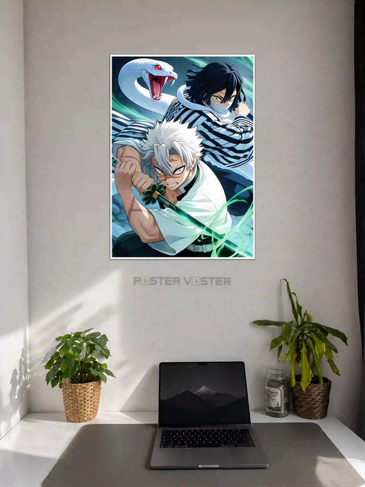 Sanemi & Obanai Demon Slayer Poster on Wall - Poster Voster