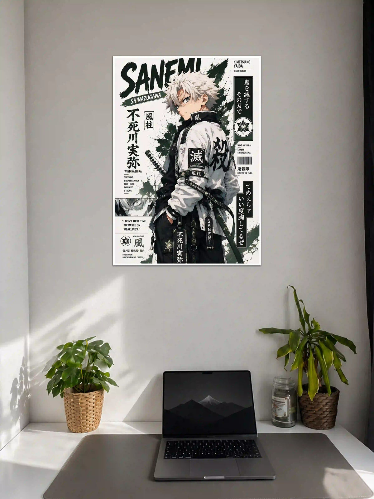 Sanemi Shinazugawa Demon Slayer Poster on Wall - Poster Voster
