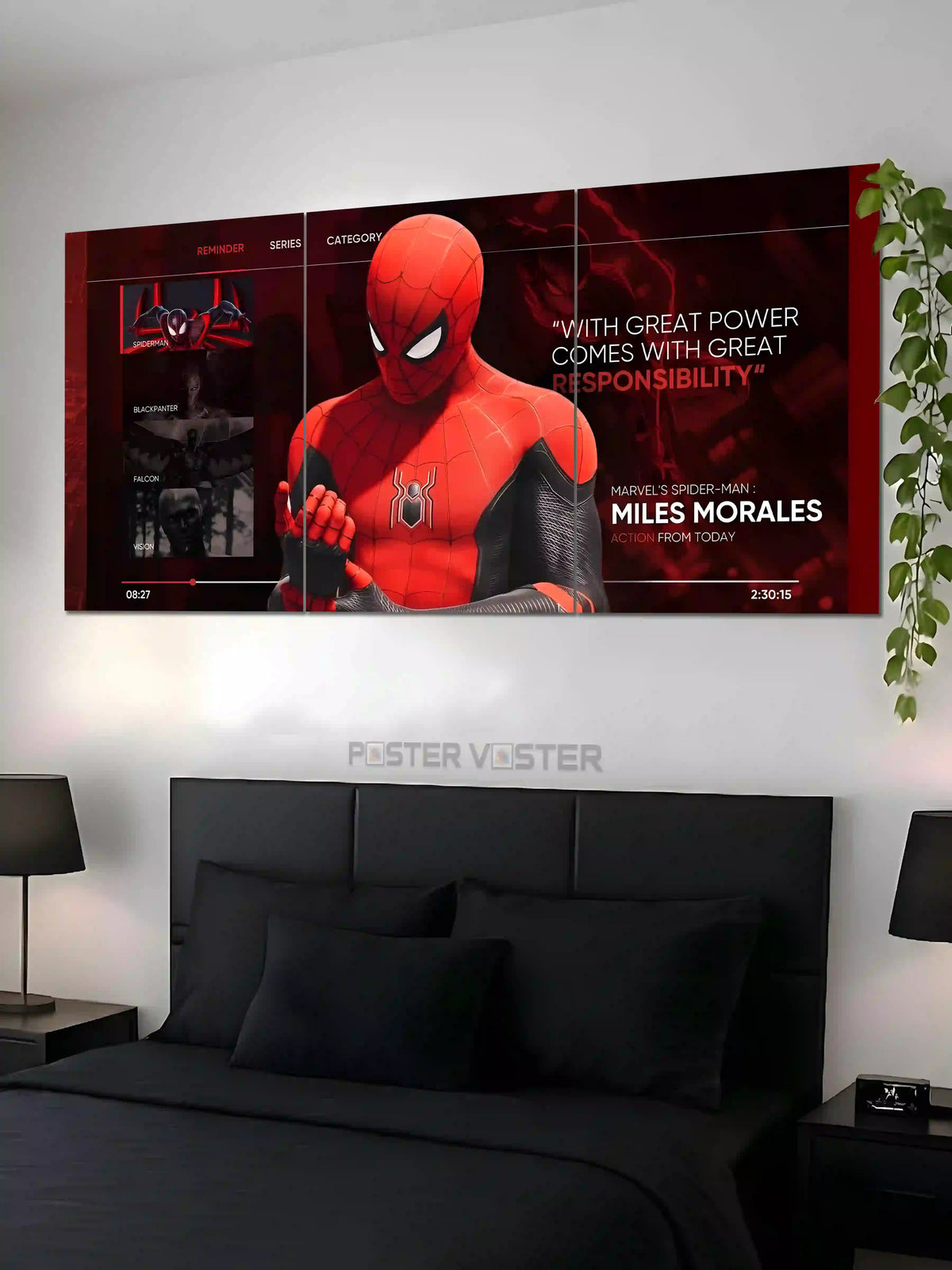 Spider-Man 3 Piece Superhero Split Poster - Poster Voster