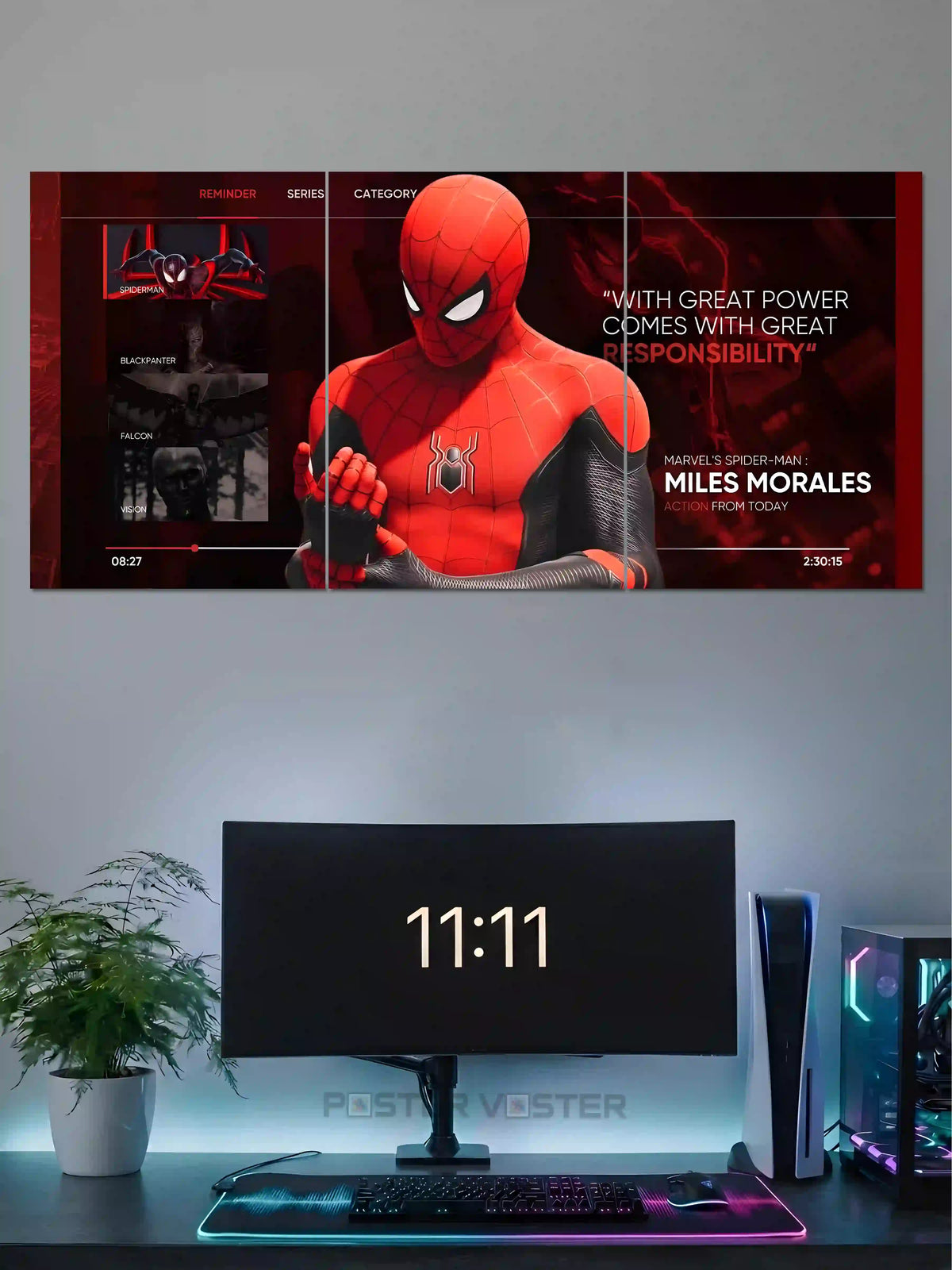 Spider-Man 3 Piece Superhero Split Poster Main Image - Poster Voster
