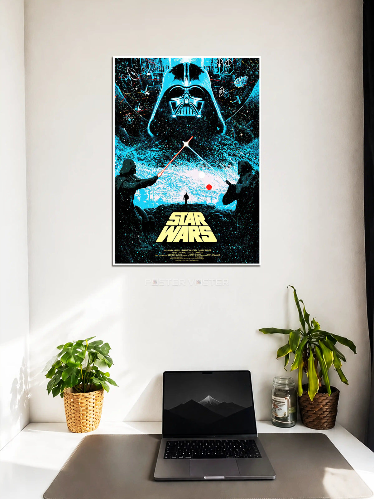Star Wars Darth Vader Vintage Movie Poster on Wall - Poster Voster