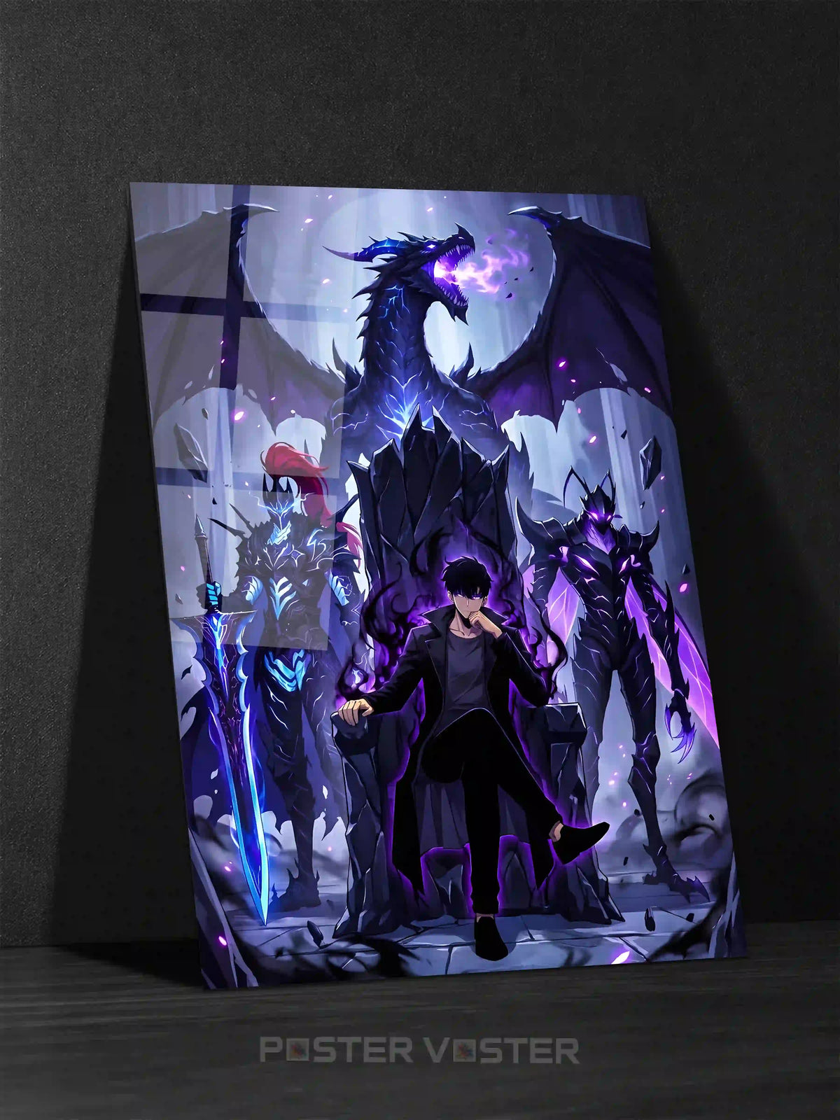 Sung Jin Woo Solo Leveling Metal Poster Main Image - Poter Voster