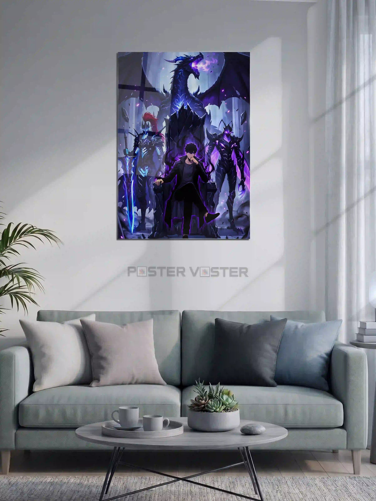Sung Jin Woo Solo Leveling Metal Poster on Wall - Poster Voster