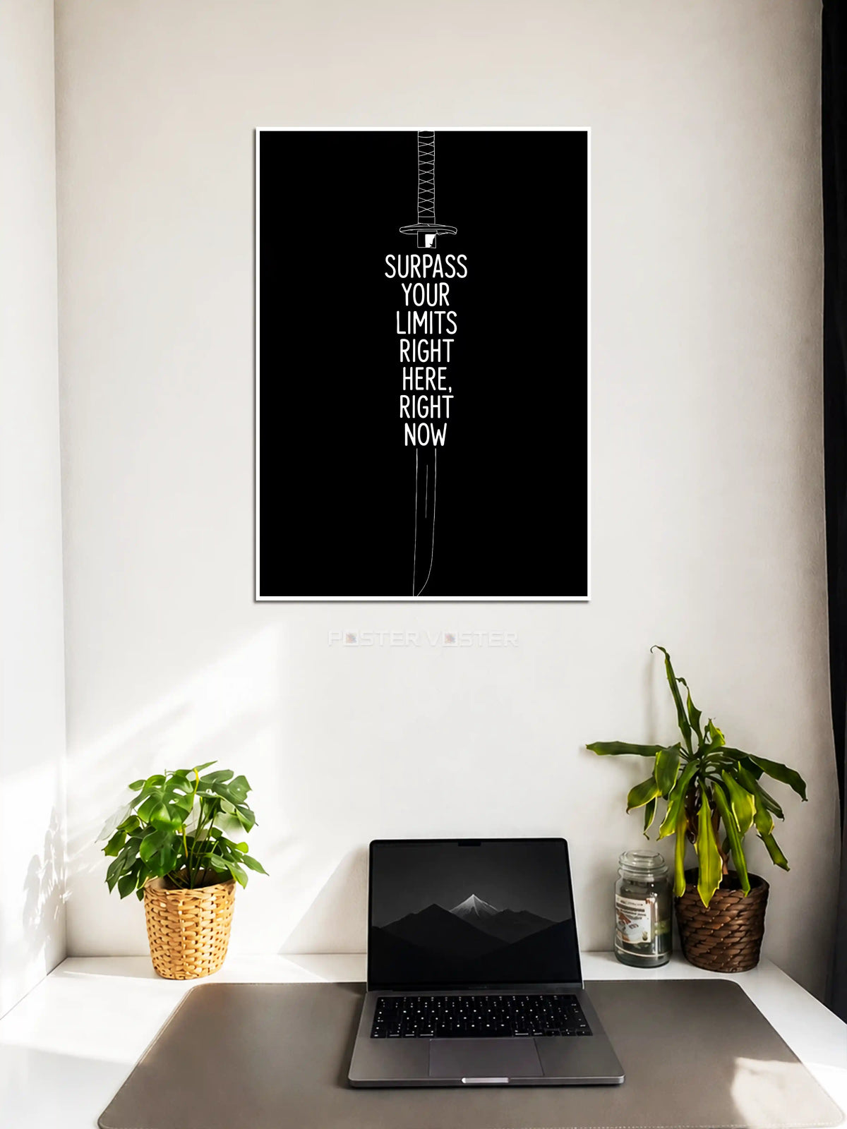 Surpass Your Limits Motivational Poster on Wall - Poster Voster