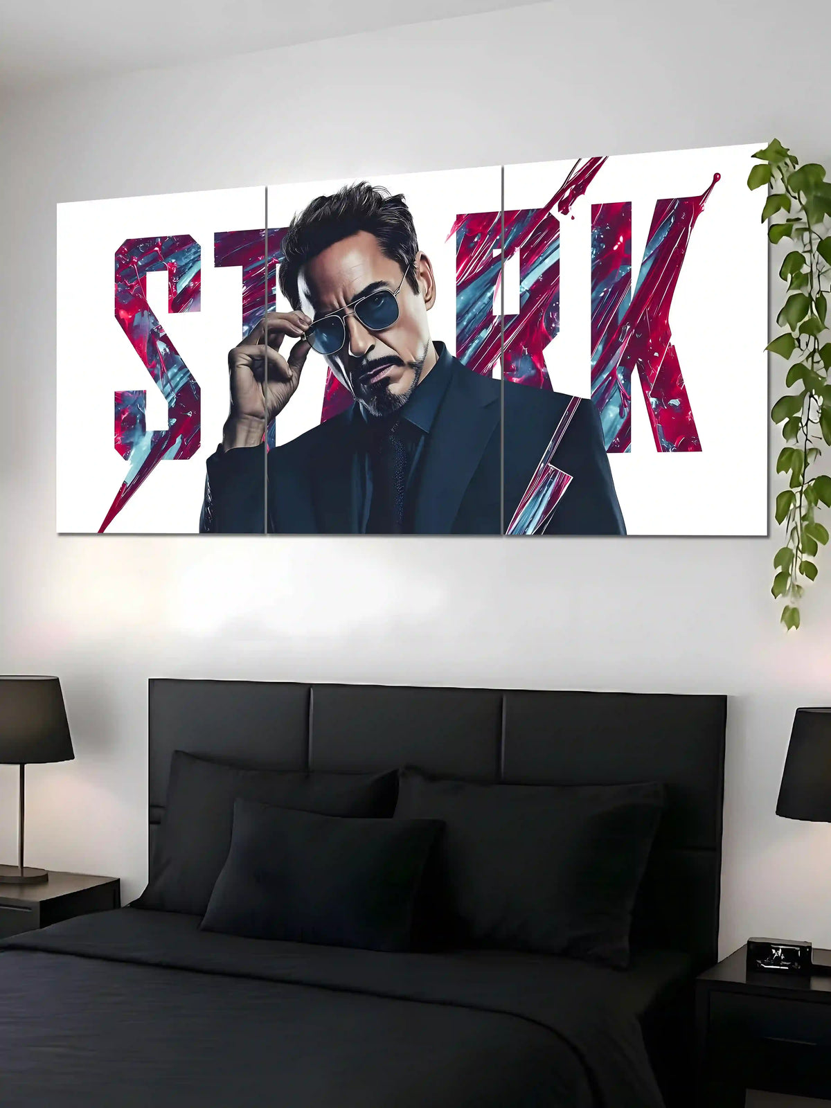Tony Stark 3 Piece Split Poster on Wall - Poster Voster