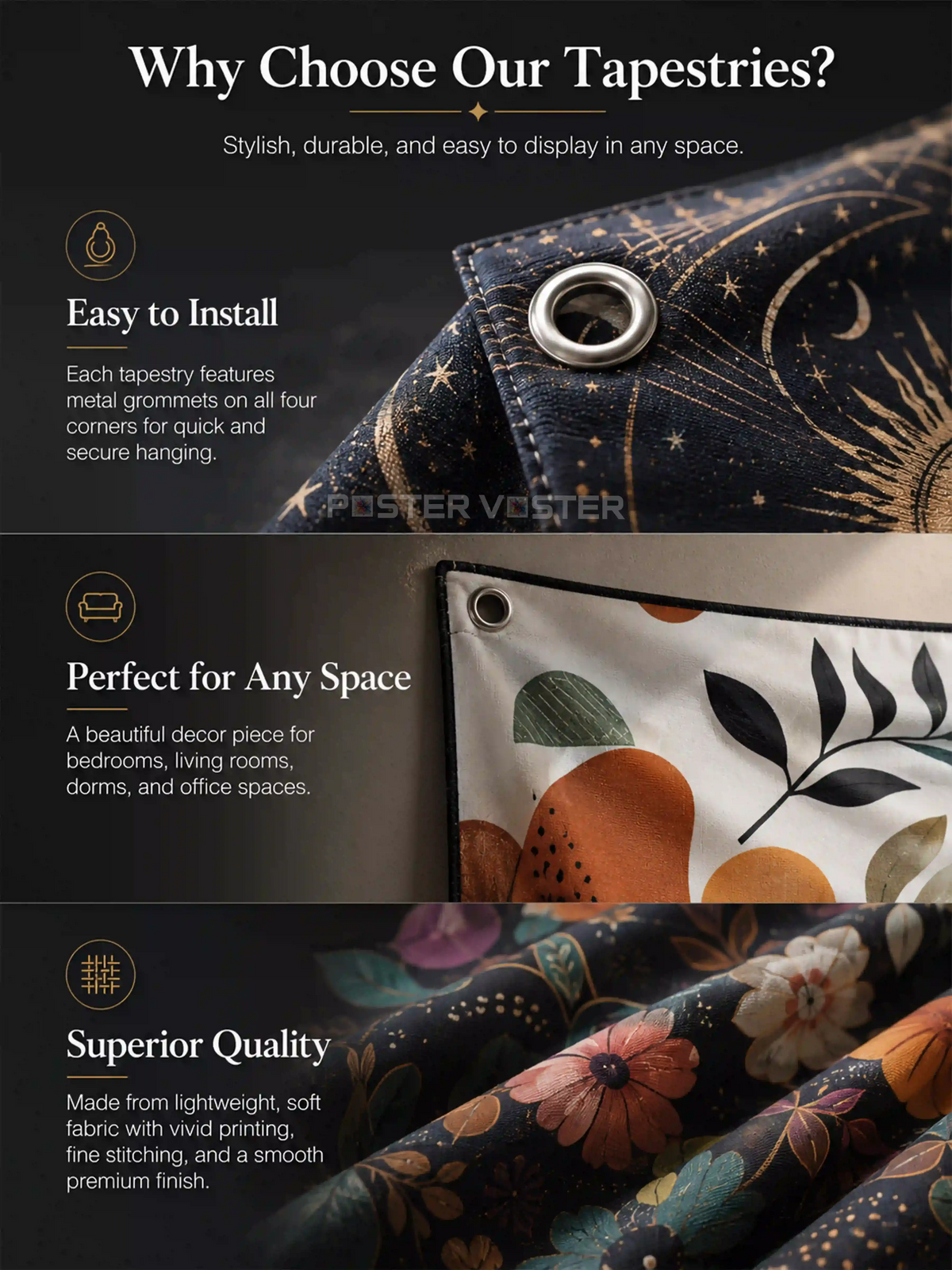 Wall Tapestries Features - Poster Voster