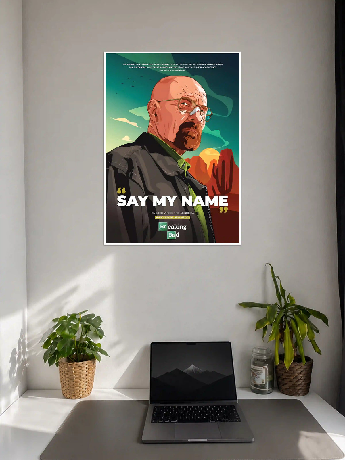 Walter White 'Say My Name' Poster on Wall - Poster Voster