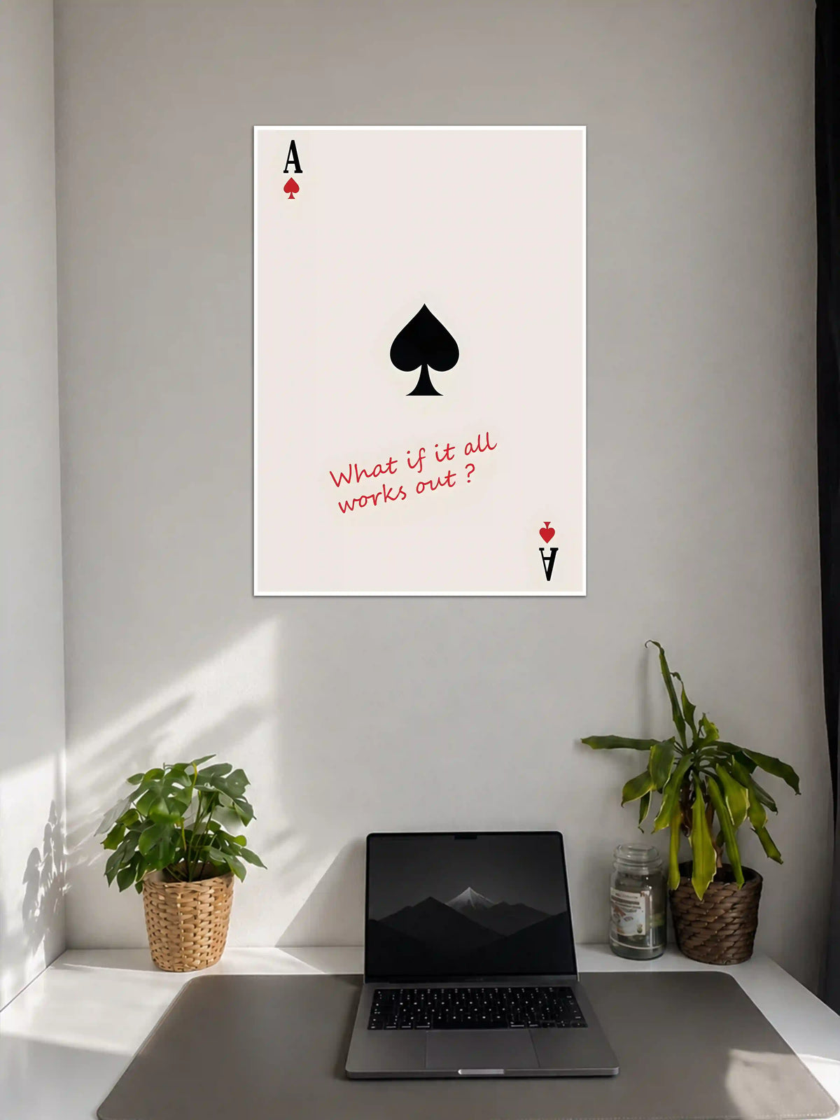 What If It All Works Out? Motivational Poster on Wall - Poster Voster