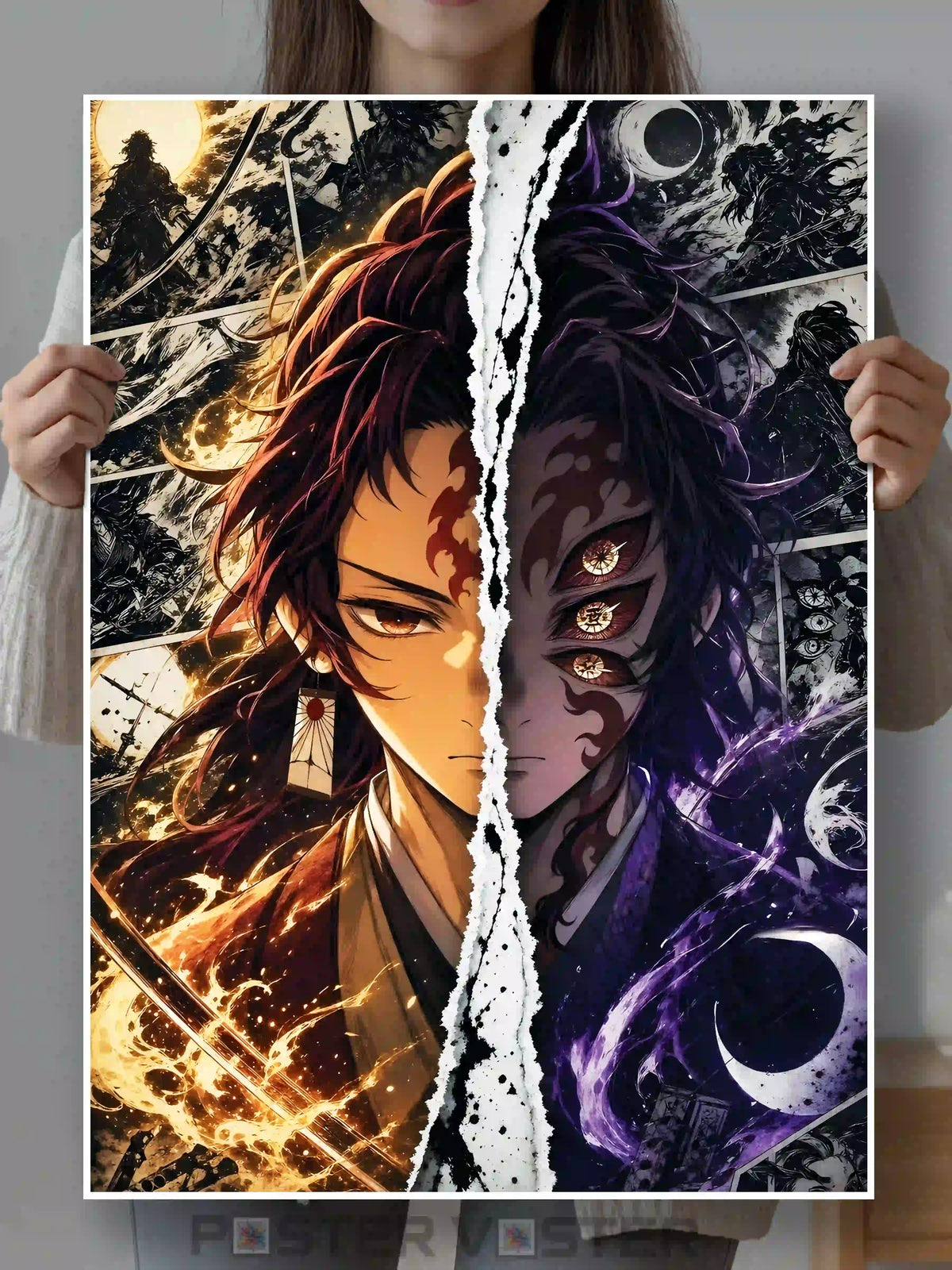 Yoriichi vs Kokushibo Wall Poster Main Image - Poster Voster
